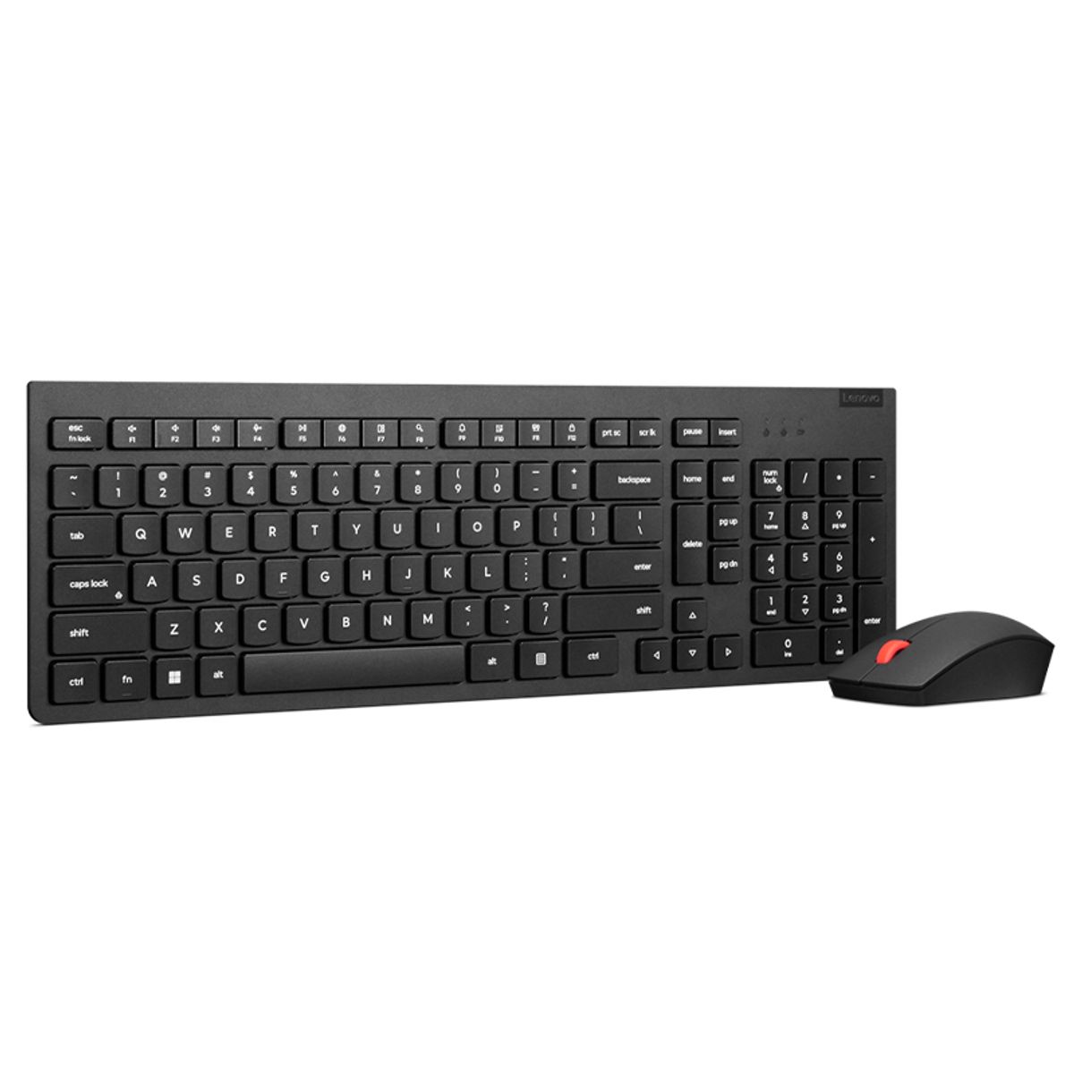 LENOVO - Kit teclado y mouse inalámbrico Lenovo Essential Negro Español Óptico