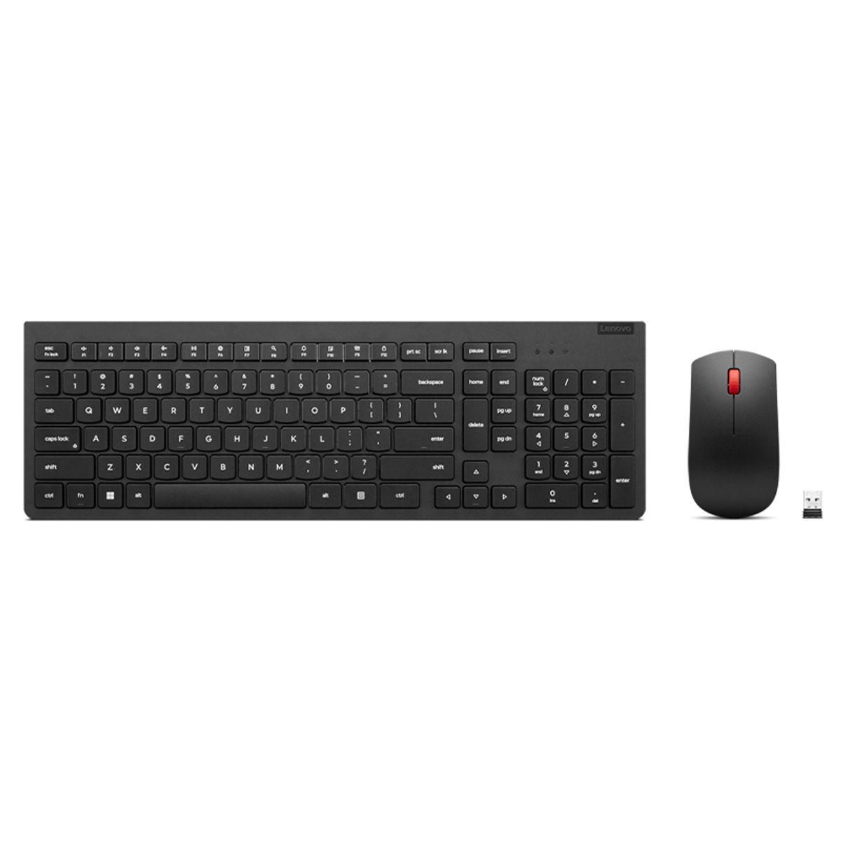LENOVO - Kit teclado y mouse inalámbrico Lenovo Essential Negro Español Óptico