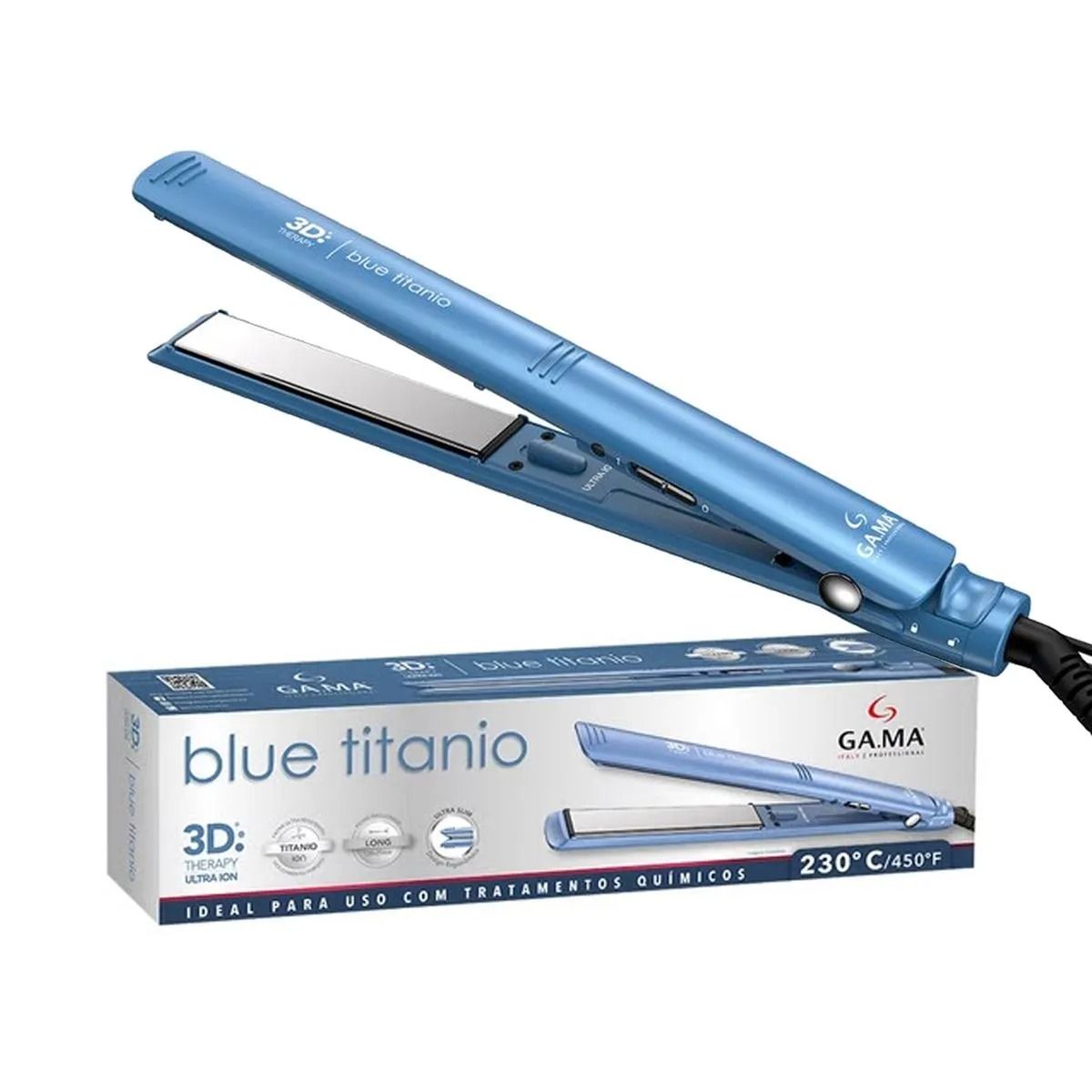 GAMA - Plancha Alisadora Gama 3D Blue Titanio BECHS0000002426 Azul