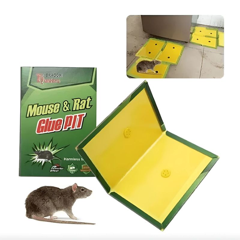 GENERICO - TRAMPA PEGA RATAS PACK DE 5 UNIDADES