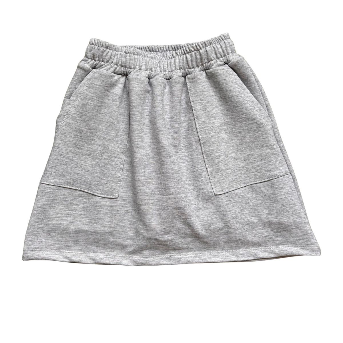 RED CARROT - Falda short color gris de french terry