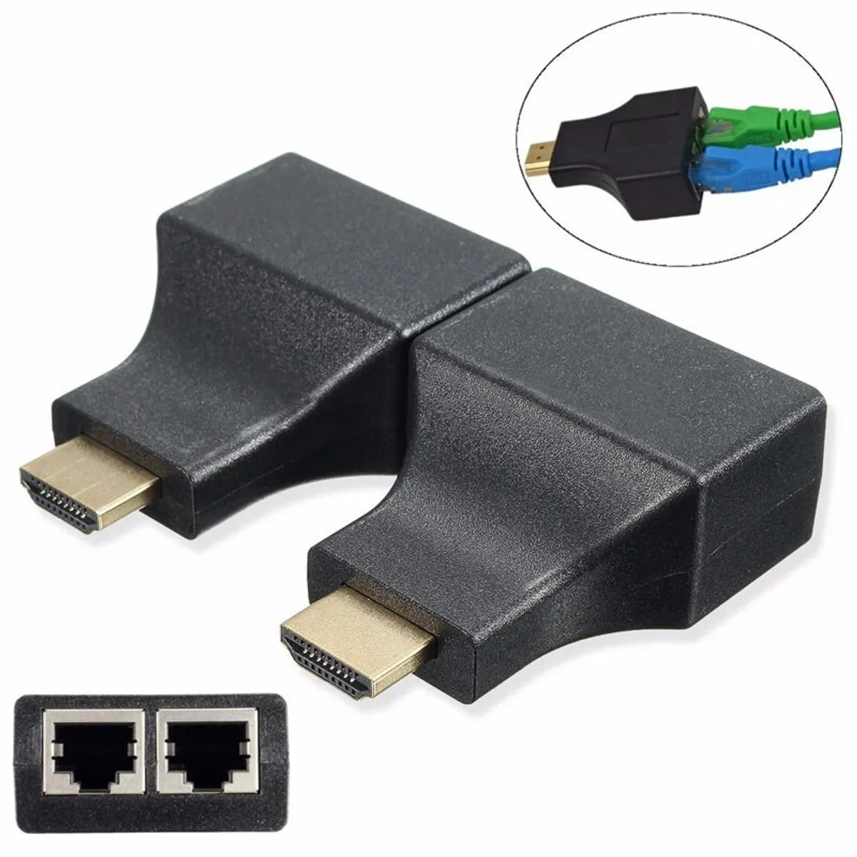 OEM - Adaptador HDMI Extensor de Cable de Red RJ45 hasta 30metros
