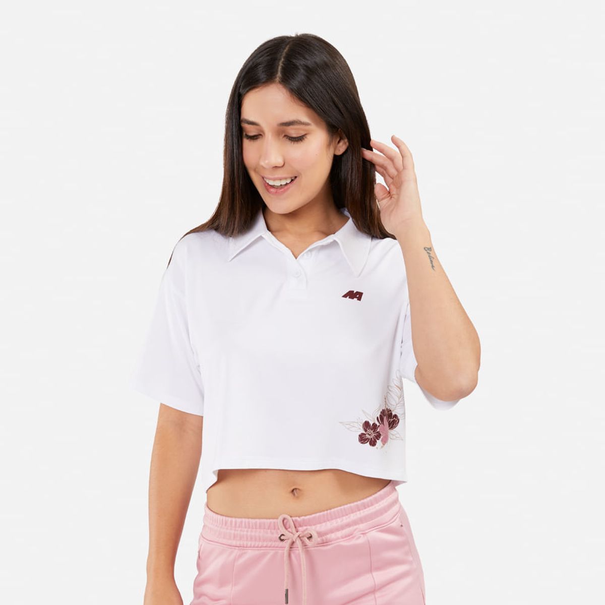 NEW ATHLETIC - Polo Mc New Athletic Lizzi Blanco Con Vino Mujer