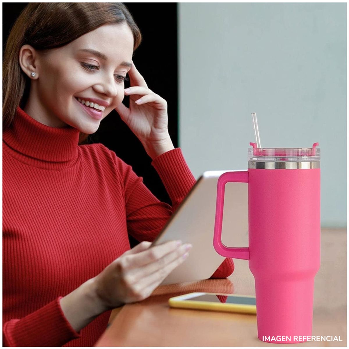 INSPIRA MARKET - Vaso termo grande con asa 1200ml