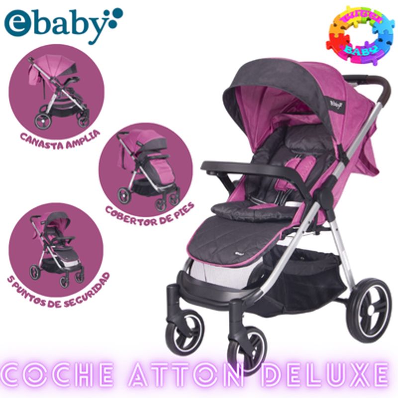 EBABY - COCHE DE PASEO ATTON DELUXE EB134 ROSADO