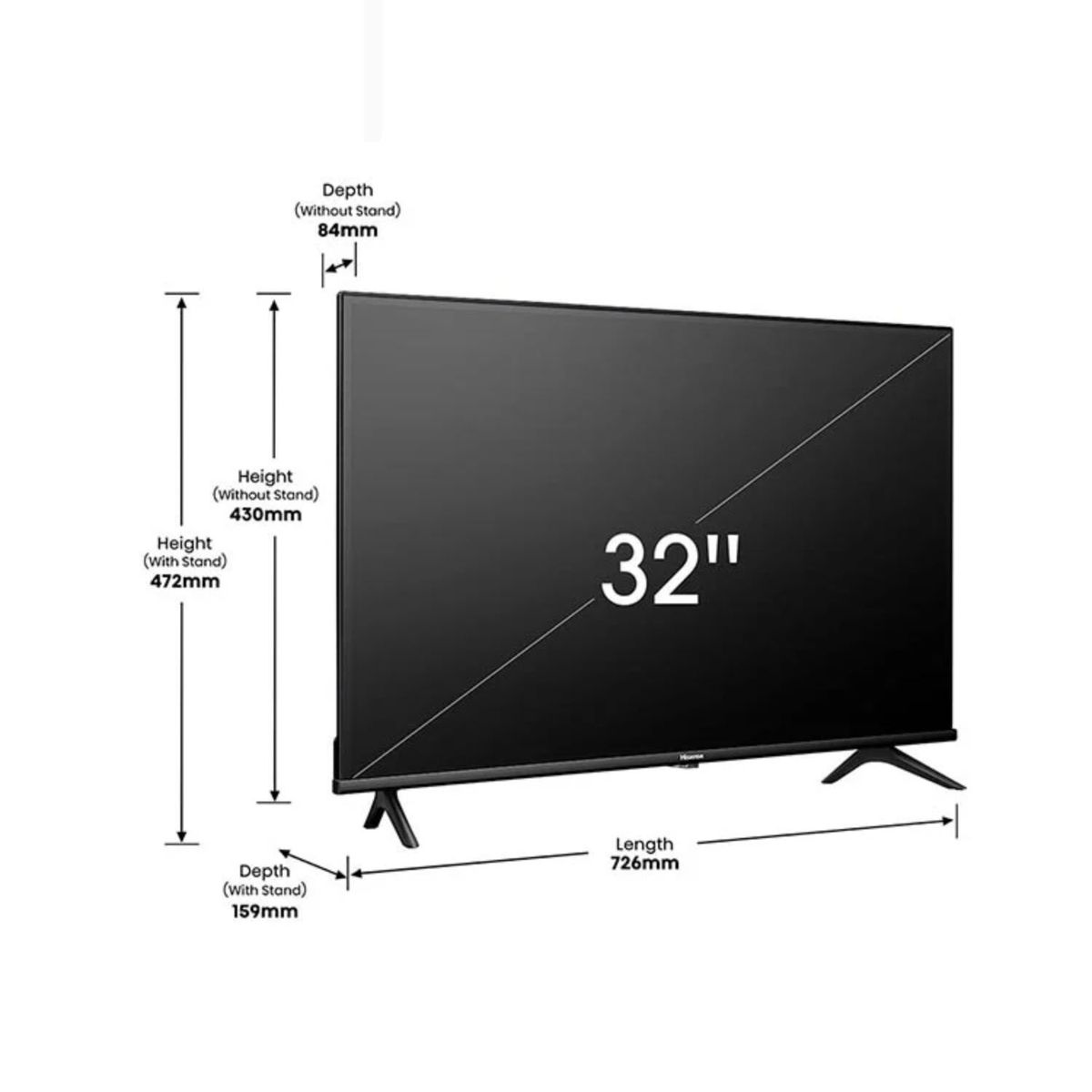 HISENSE - Televisor HISENSE 32” HD Smart TV VIDAA 32A4k