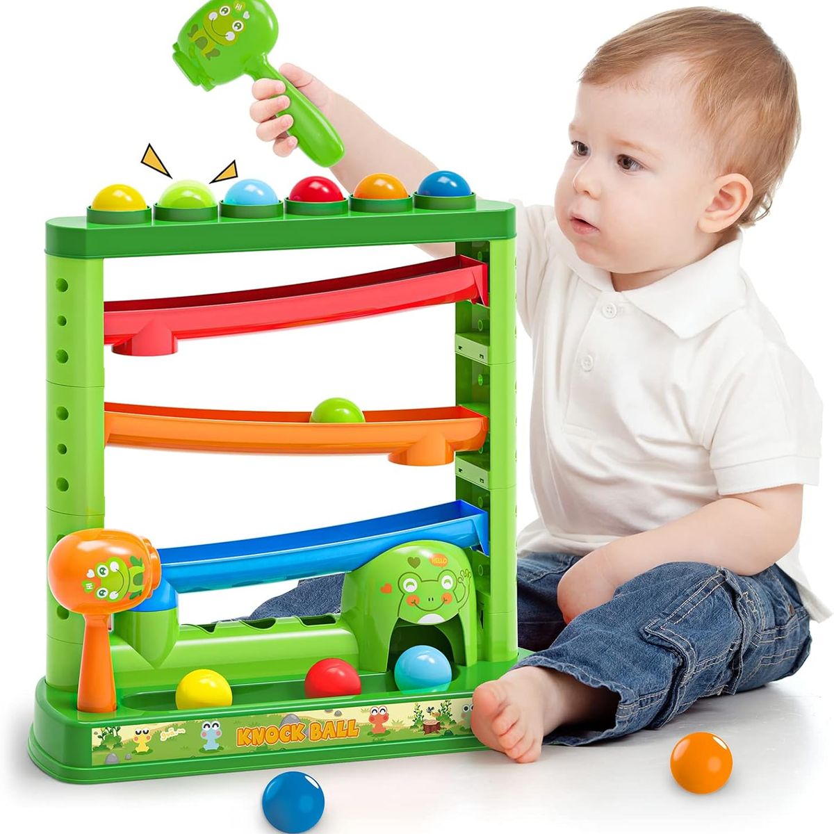 GENERICO - Juego Didáctico de Martillo con Pelotas y Laberinto