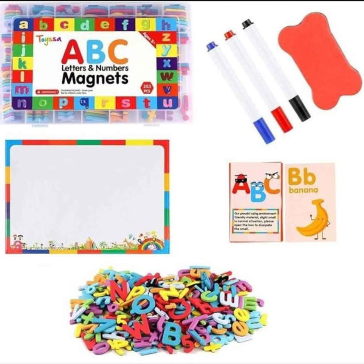 GENERICO - Juego Didáctico Pizarra Silábica Magnética con Alfabeto