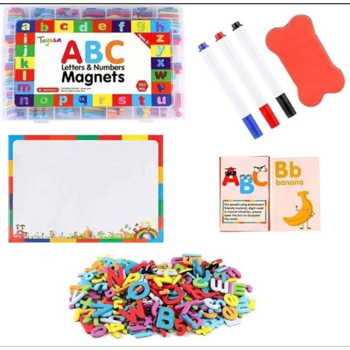 GENERICO - Juego Didáctico Pizarra Silábica Magnética con Alfabeto