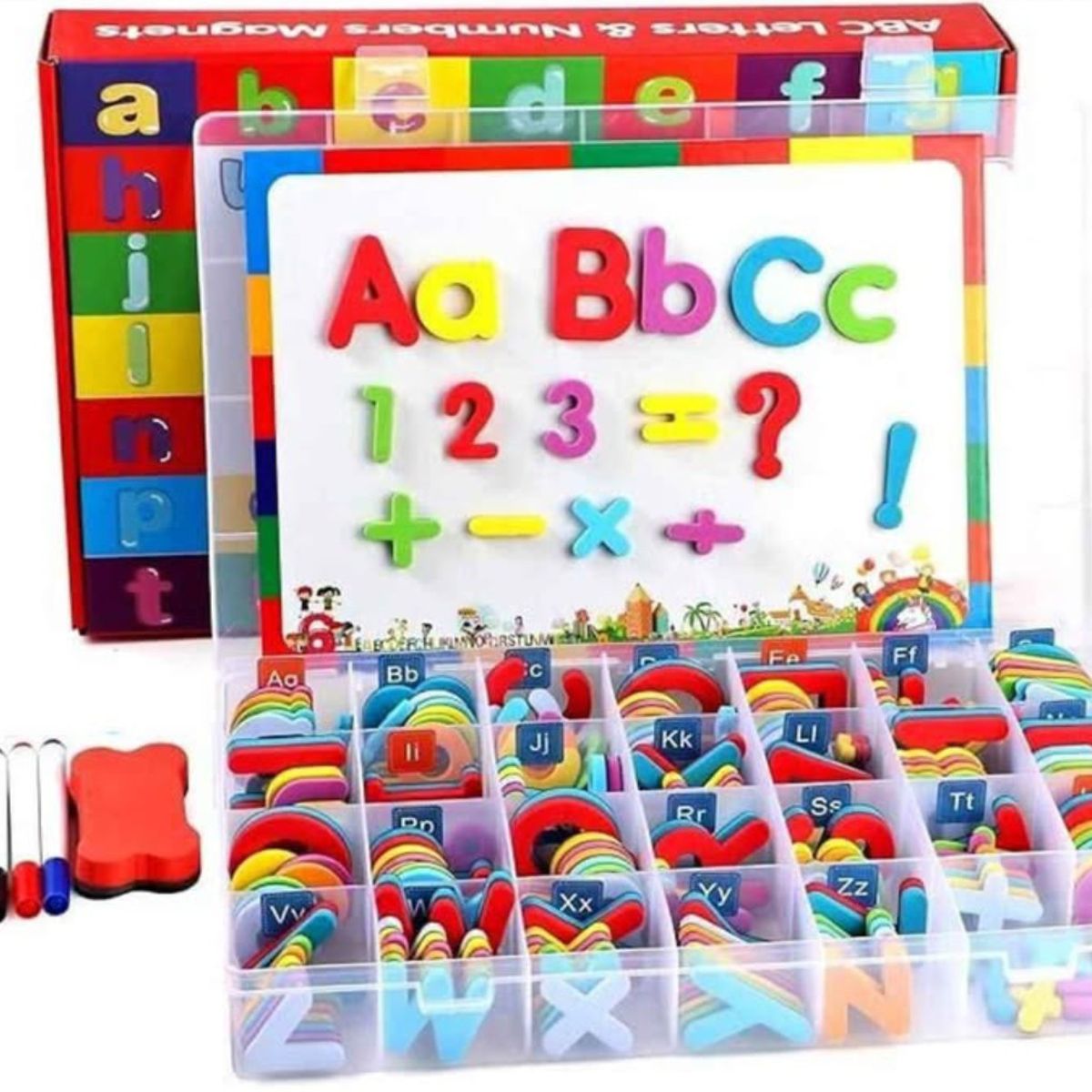 GENERICO - Juego Didáctico Pizarra Silábica Magnética con Alfabeto