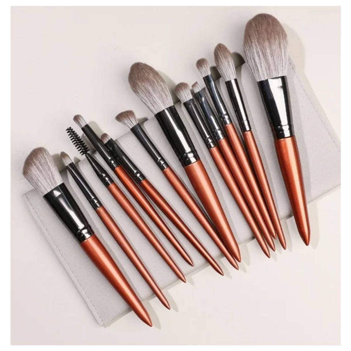 GENERICO - Juego 12 Brochas de Maquillaje para base, polvos y correctores