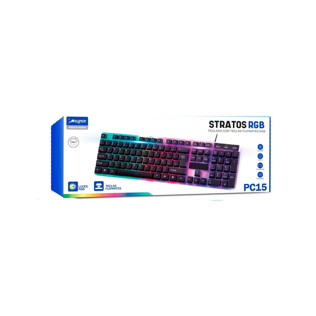 SUPER - TECLADO CON TECLAS FLOTANTES