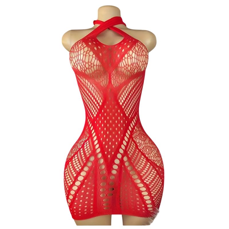 GENERICO - LENCERIA CORPORAL MALLA  CATSUIT VESTIDO