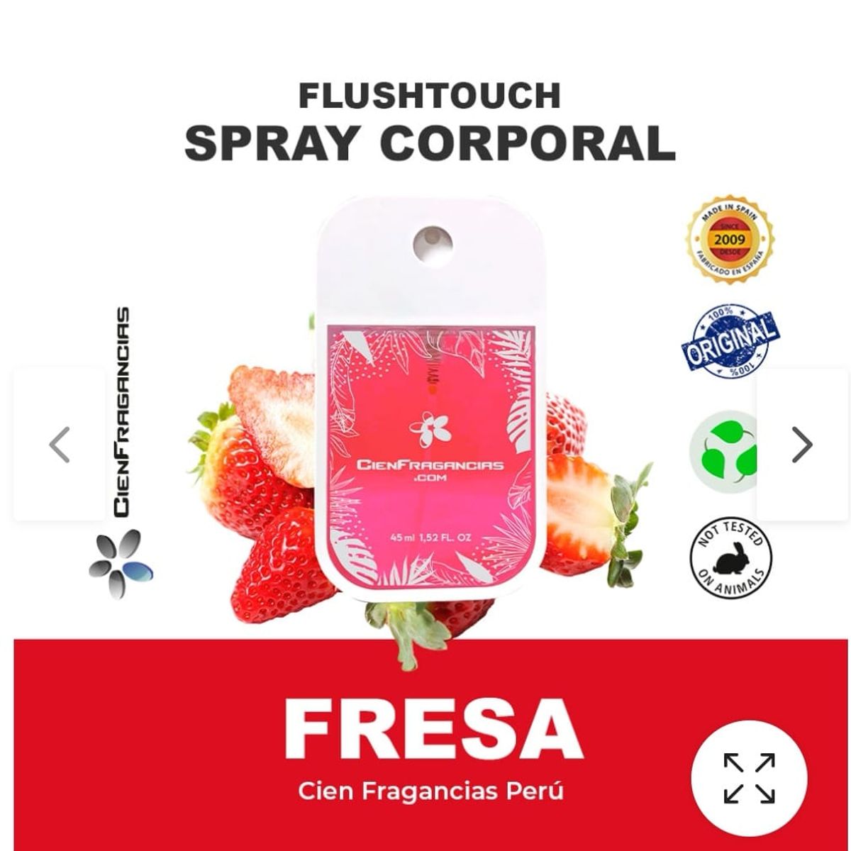 CIEN FRAGANCIAS - BODY MIST VEGAN FRESA GLAMOUR DULCE CIENFRAGANCIAS CIEN ESENCIAS 45 ML