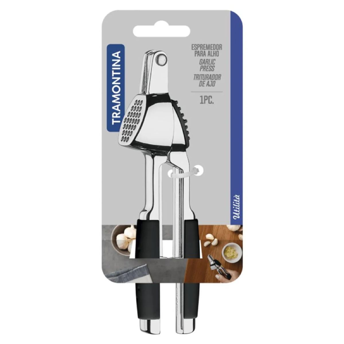TRAMONTINA - Prensador De Ajos M/Negro Utilita - Tramontina 25601100