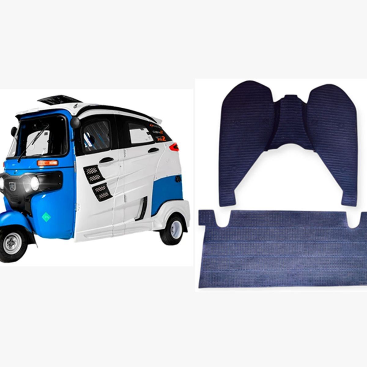 GENERICO - Piso De Moto Bajaj FL Universal 2 Piezas