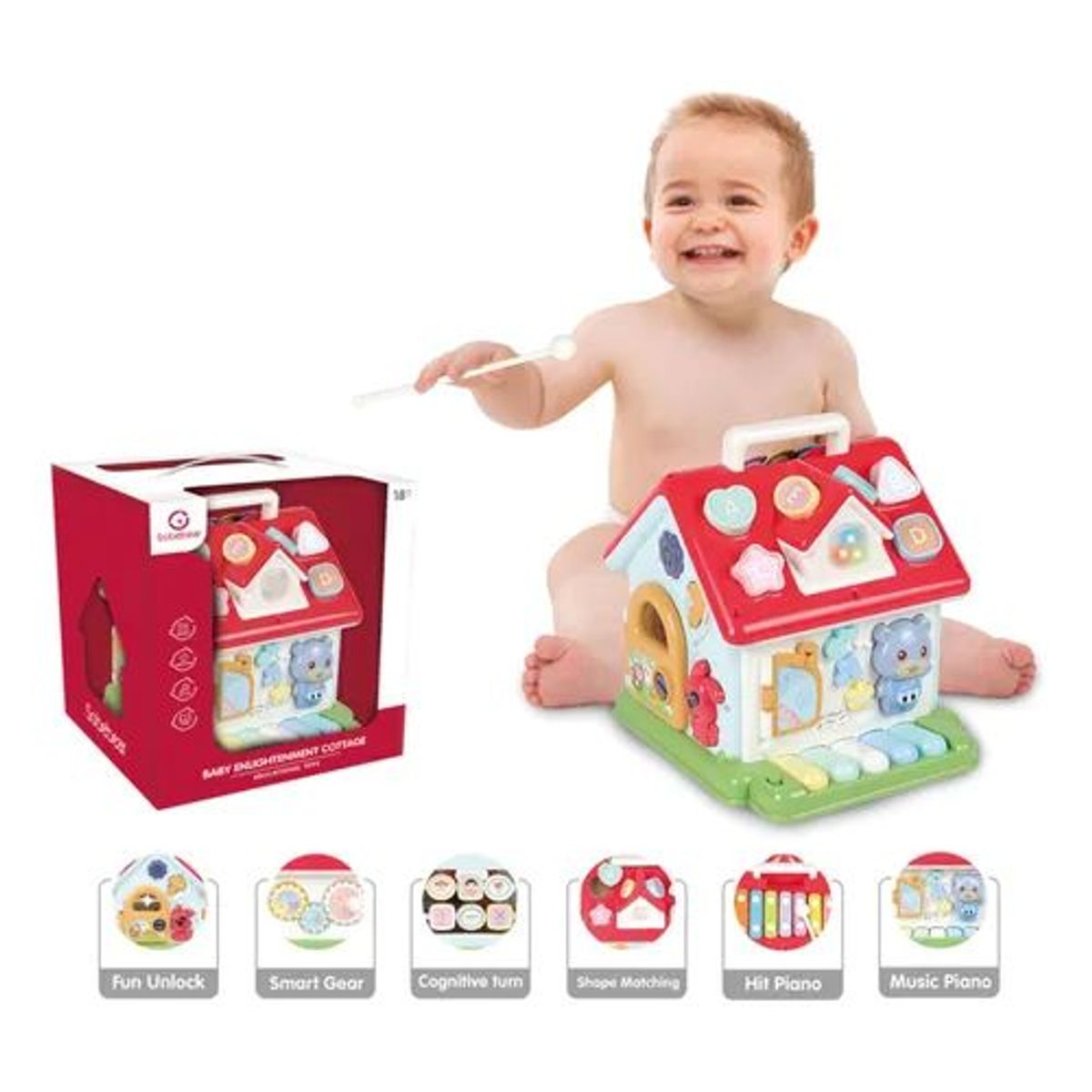 GENERICO - Casita Multifuncional con Piano  Juguete Didáctico para Bebés