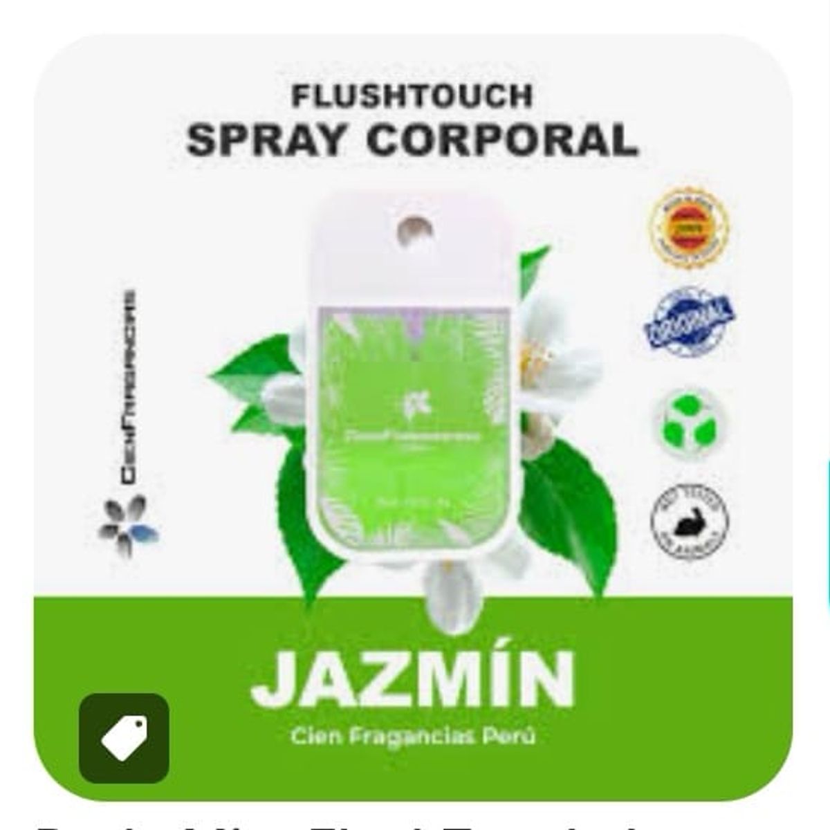 CIEN FRAGANCIAS - BODY MIST VEGAN CIENFRAGANCIAS CIEN ESENCIAS FLORAL JAZMIN 45ML