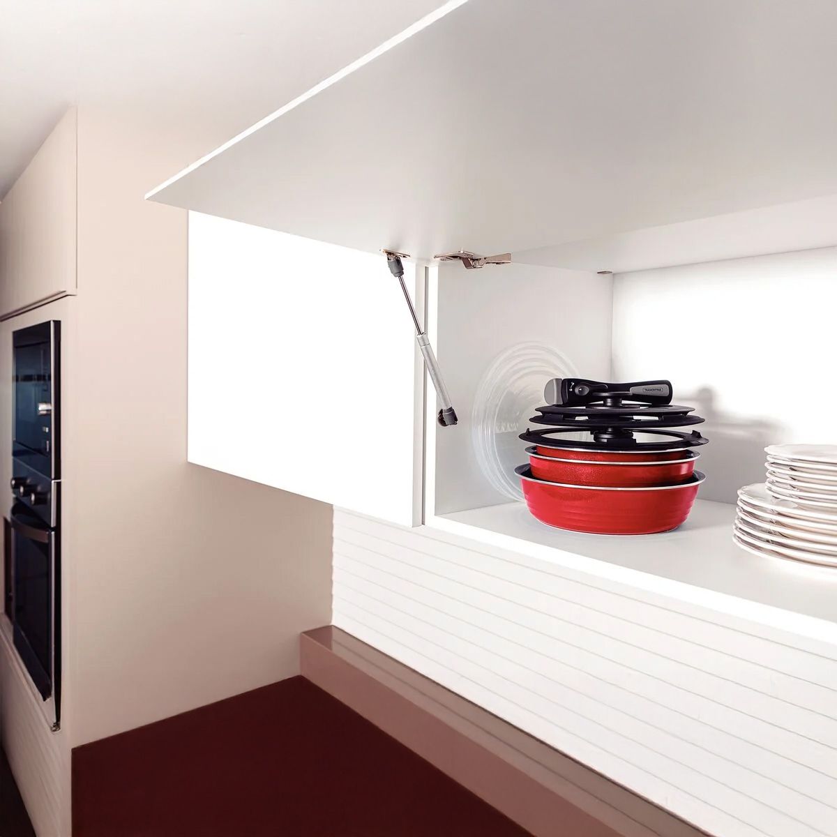 TRAMONTINA - Set de Ollas Tramontina Ítria Revestimiento Cerámico Rojo 10 Piezas