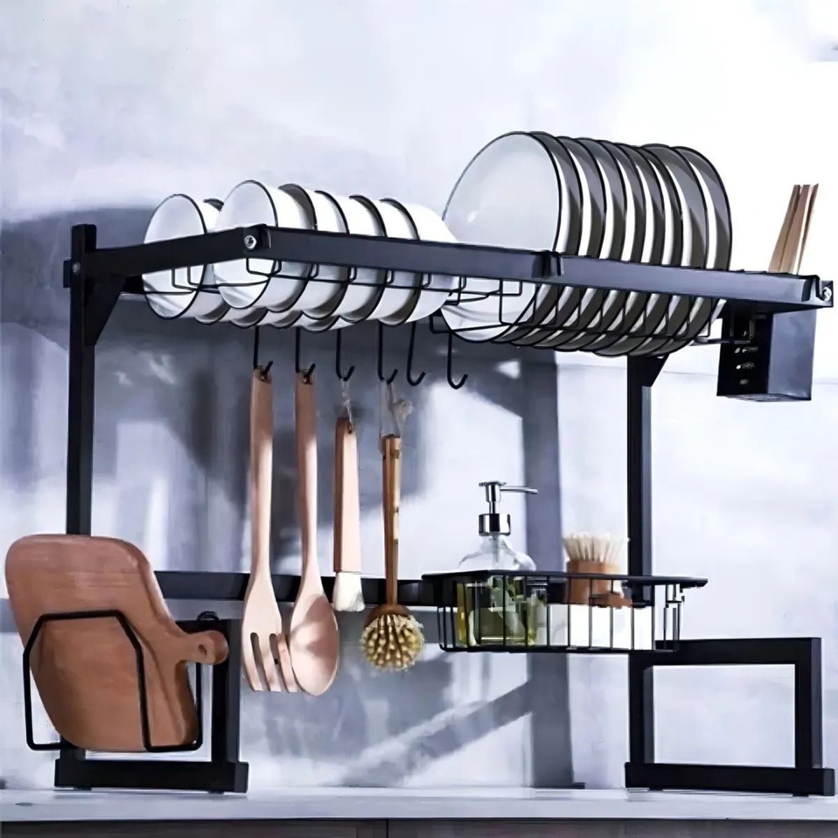 GENERICO - Escurridor Organizador de Platos de Cocina 65x52x32cm