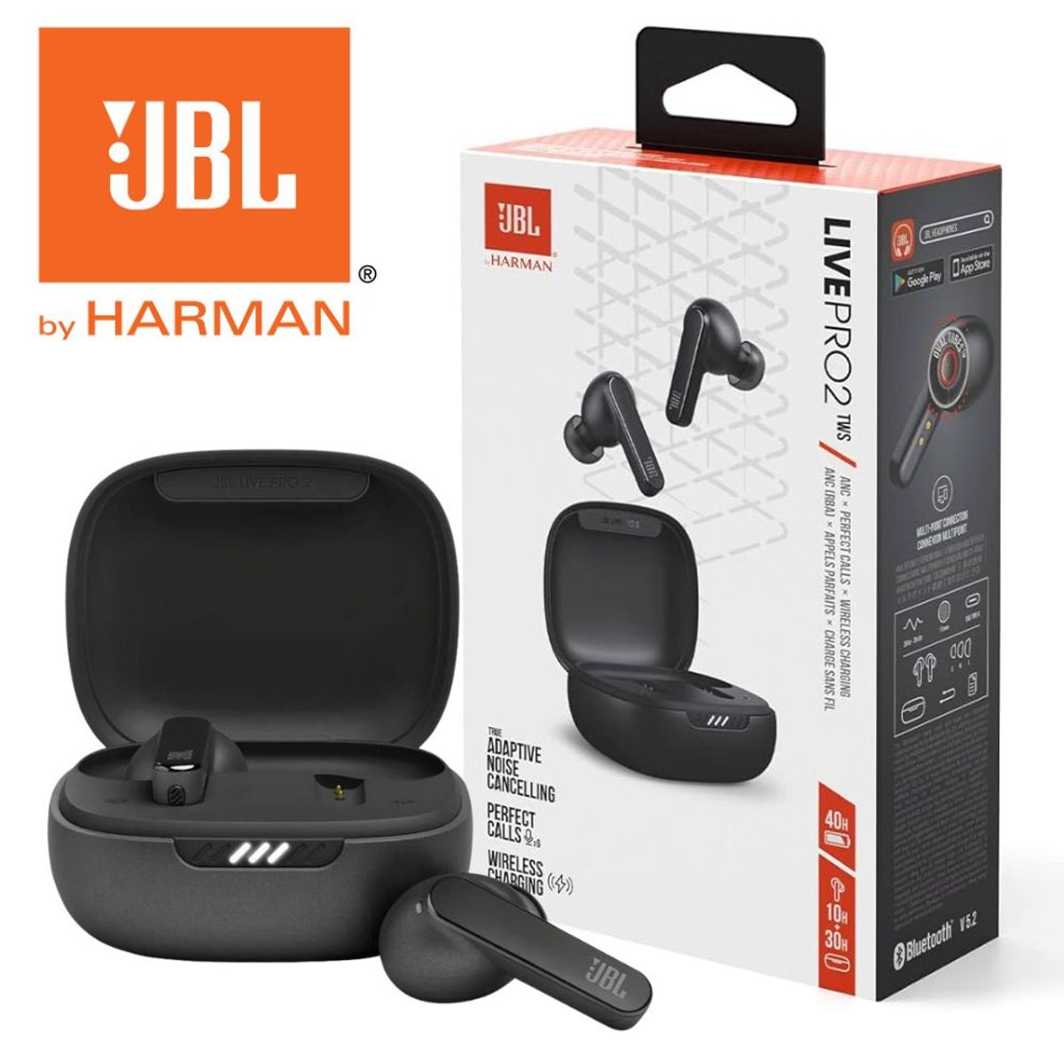 JBL - Audífono JBL Live Pro 2 con Batería 40 horas y Cancelación de Ruido