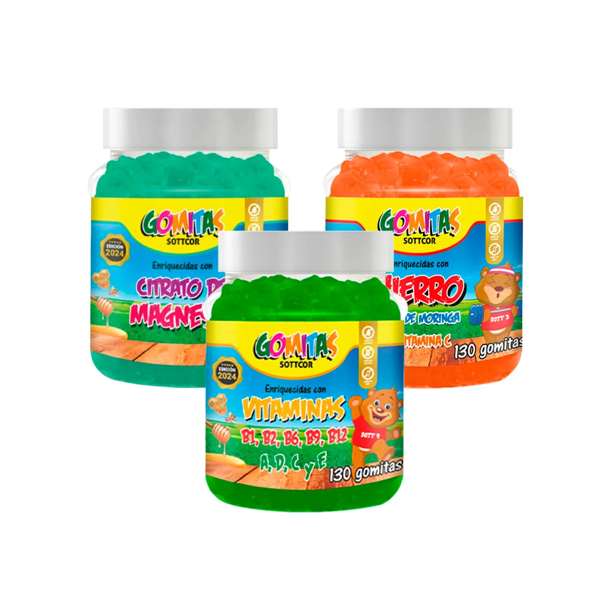 GENERICO - Combo Nutrientes Hierro + Citrato + Multivitaminas SOTTCOR NIÑOS