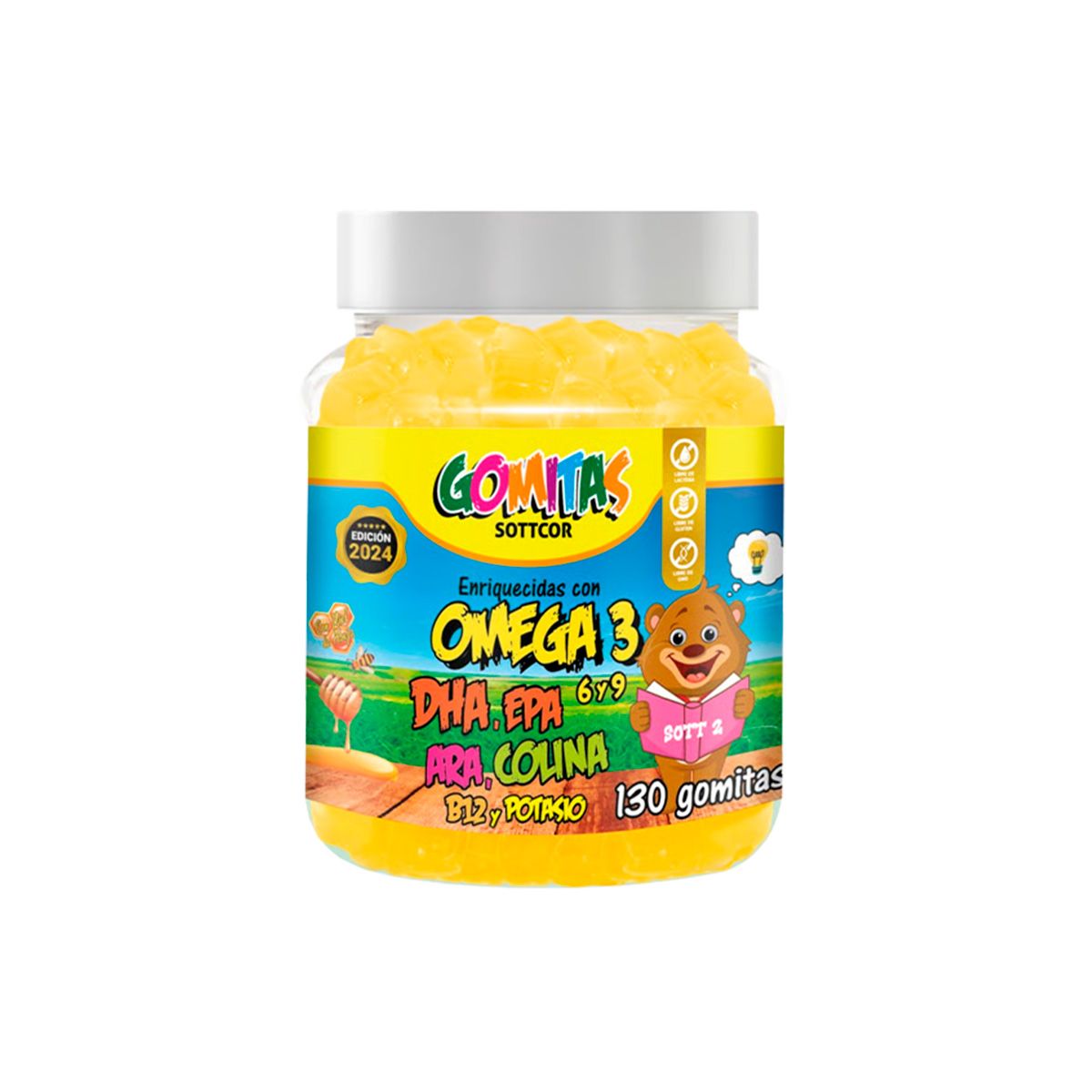 GENERICO - Combo Gomitas Zinc Quelato + Omega + Multivitaminas SOTTCOR NIÑOS