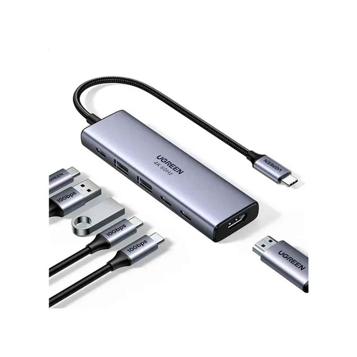 UGREEN - ADAPTADOR UGREEN 6 EN 1 USB C ALUMINIO 1 COD. 35999