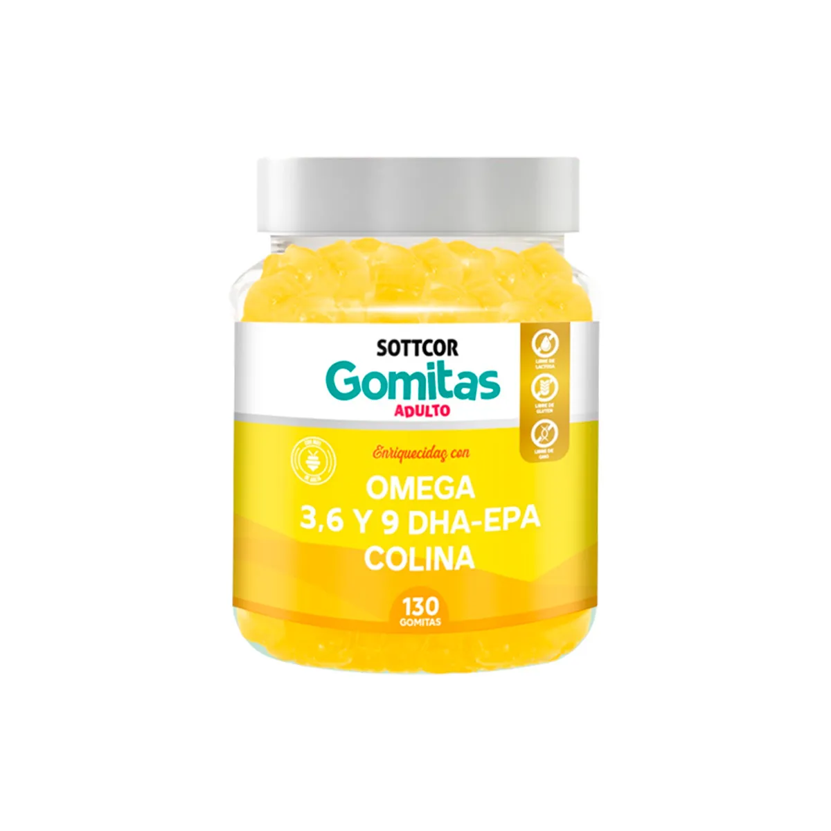 GENERICO - Super Combo Gomitas Omega + Multivitaminas + Hierro SOTTCOR ADULTOS