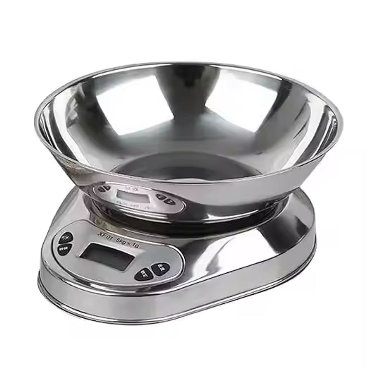 GENERICO - BALANZA DIGITAL CON TOLVA PARA COCINA 5KG ACERO INOXIDABLE