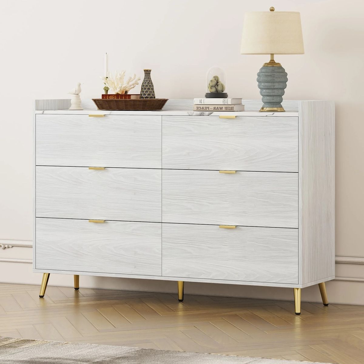 GENERICO - Combo Velador + Cómoda Emery- Vaquita Home