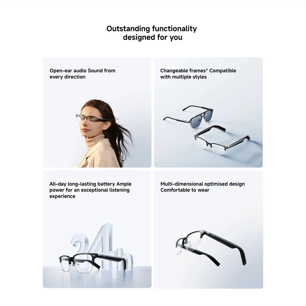 XIAOMI - Lentes Xiaomi Smart Audio Bluetooth Conducción Aérea