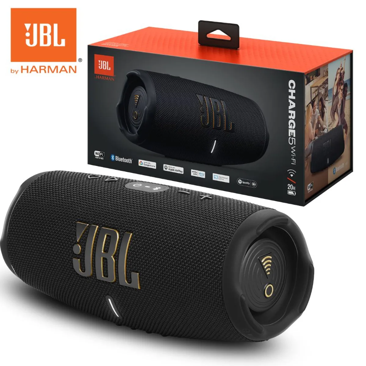 JBL - Parlante JBL CHARGE 5 WIFI Bluetooth IP67 Negro