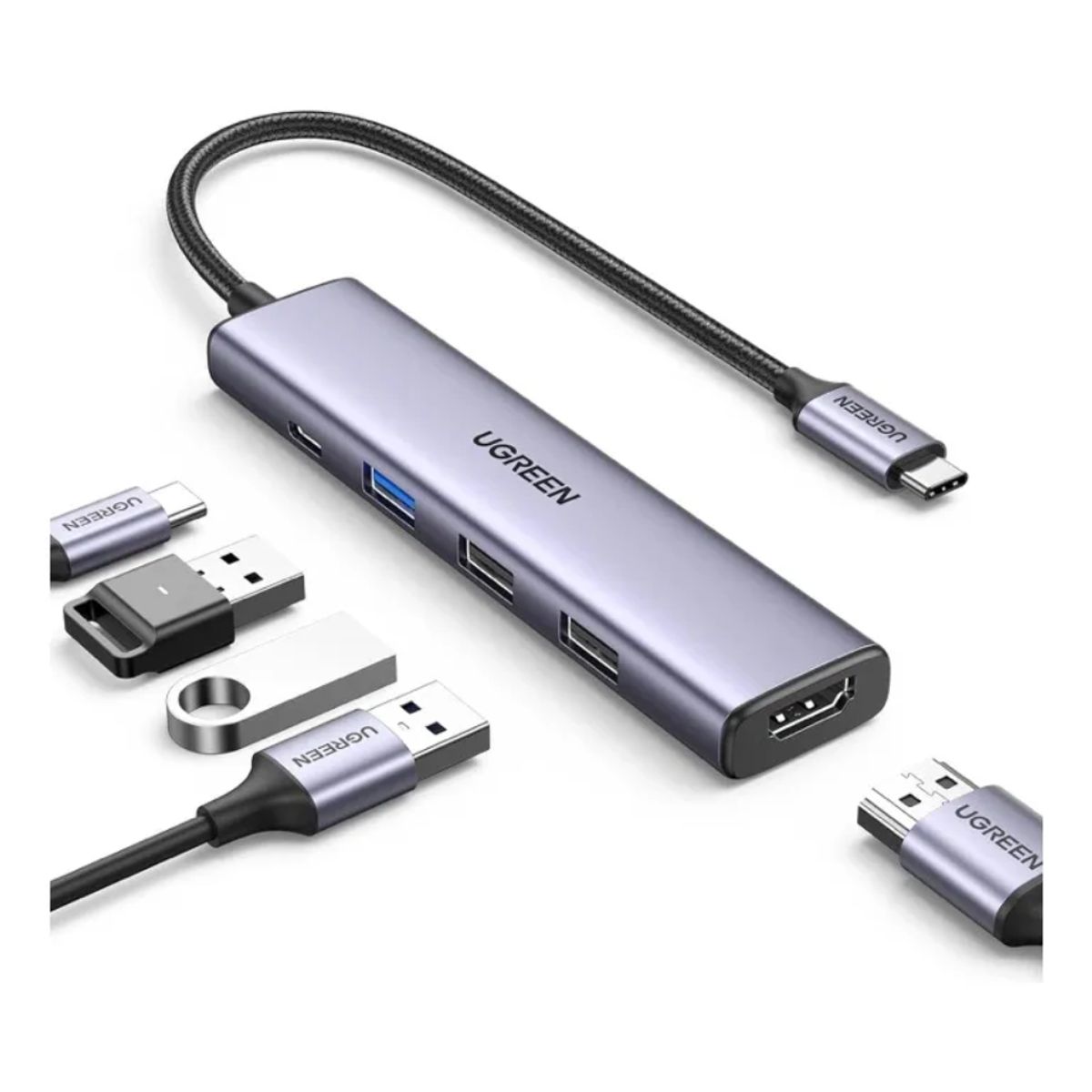 UGREEN - Adaptador Hub Usb-C 5 En 1 - PD, HDMI 4K60Hz - UGREEN