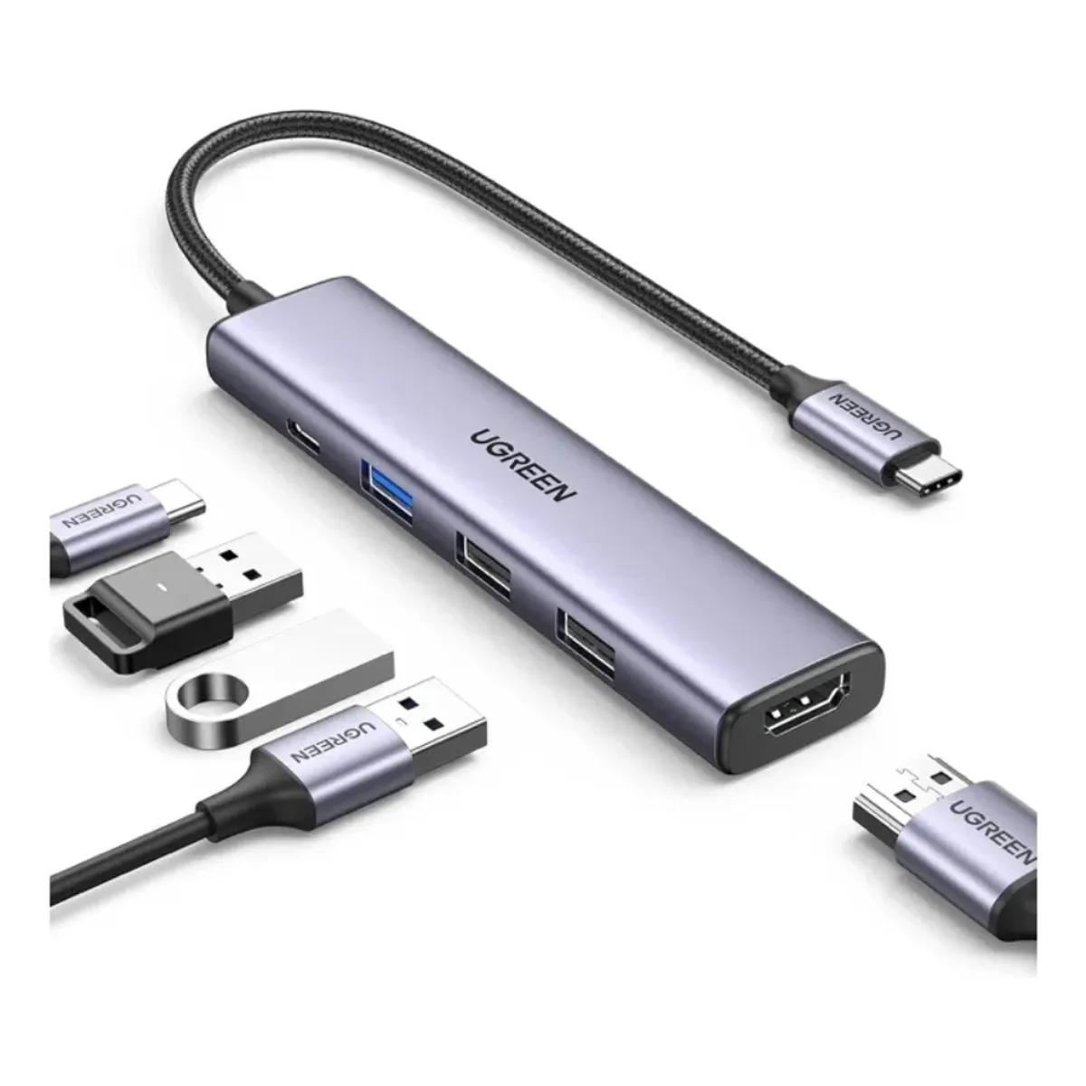 UGREEN - Adaptador Hub Usb-C 5 En 1 - PD, HDMI 4K60Hz - UGREEN