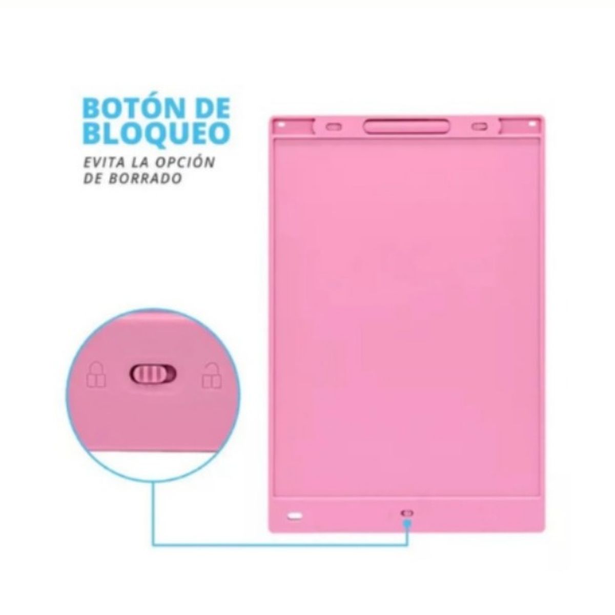 GENERICO - Tablet Pizarra Lcd Dibujo para Niños 10 Pulgadas rosado