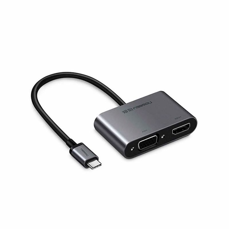 UGREEN - ADAPTADOR TIPO C A HDMI Y VGA UGREEN .  4K /30 HZ , 1080 COD. 50505