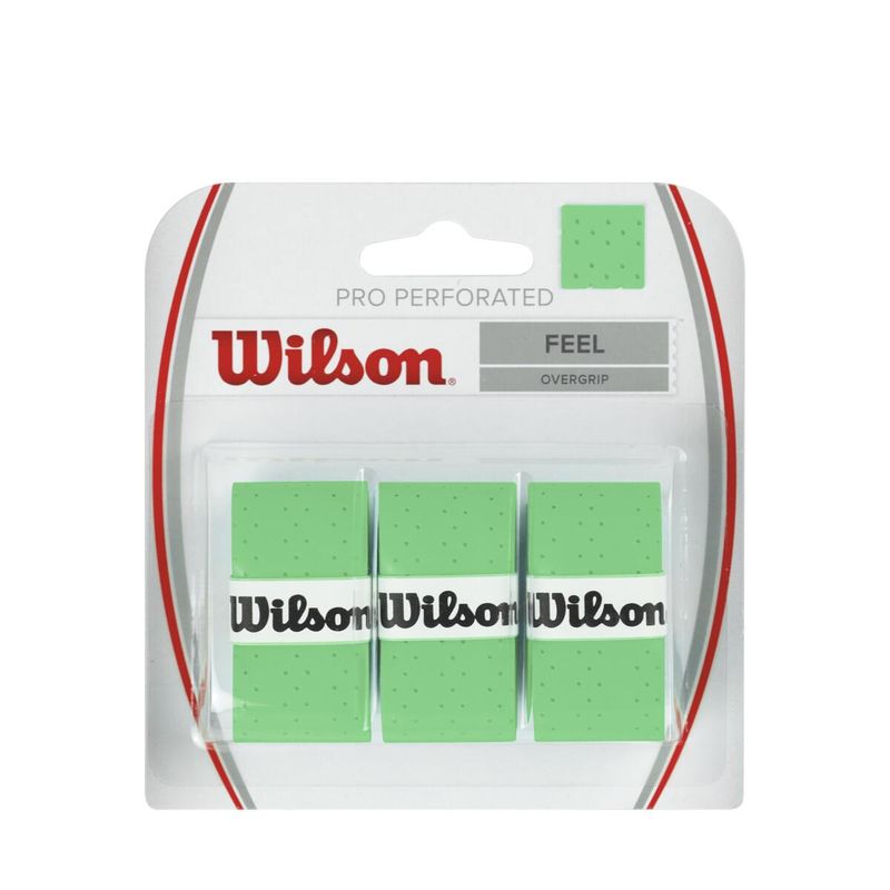 WILSON - Overgrip para Raqueta 3Pk Pro Perforado Verde - Wilson