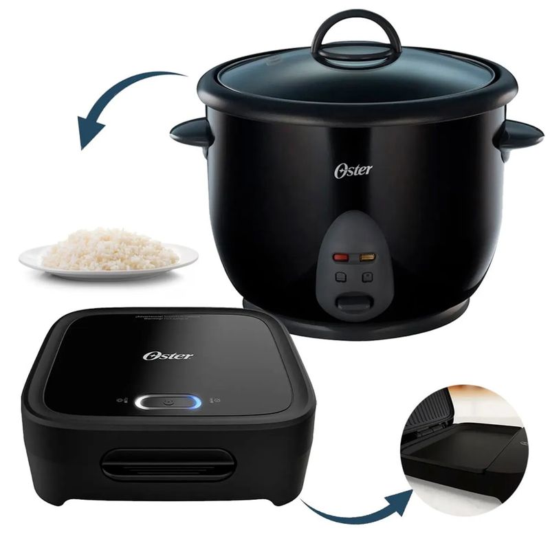 OSTER - Combo Sandwichera Oster Platos Hondos CKSTSM400 + Arrocera CKSTRC1700B
