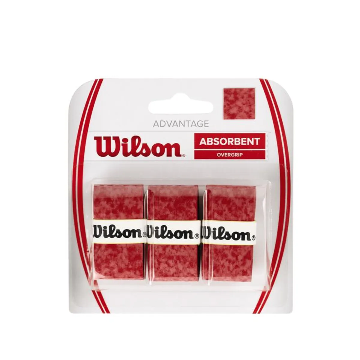 WILSON - Overgrip para Raqueta 3Pack Advantage Rojo - Wilson