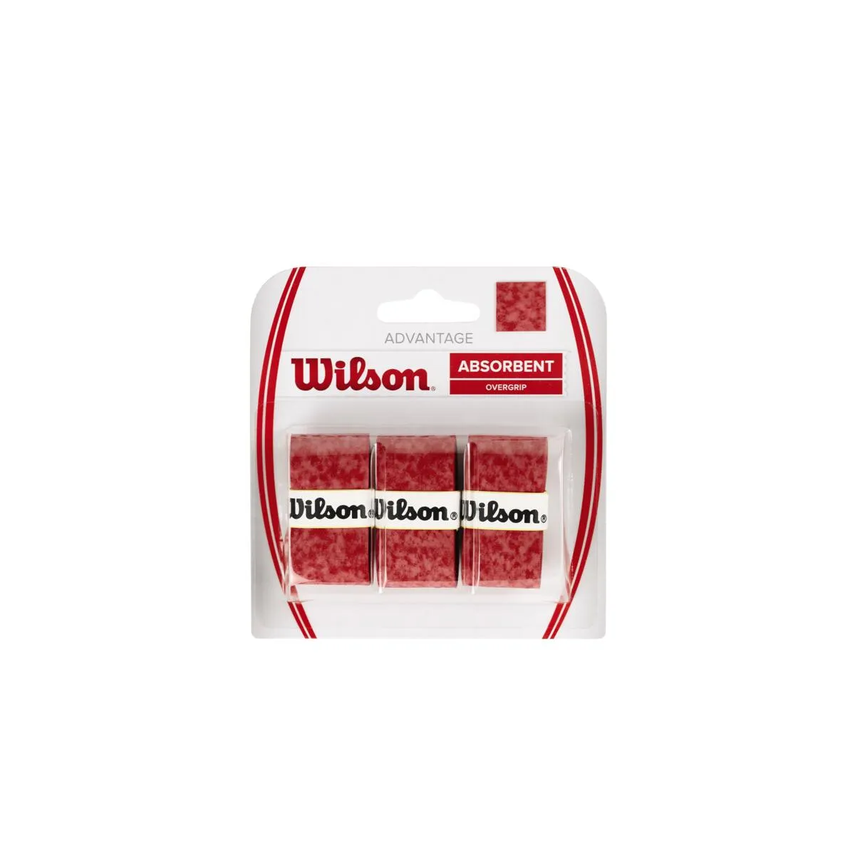 WILSON - Overgrip para Raqueta 3Pack Advantage Rojo - Wilson