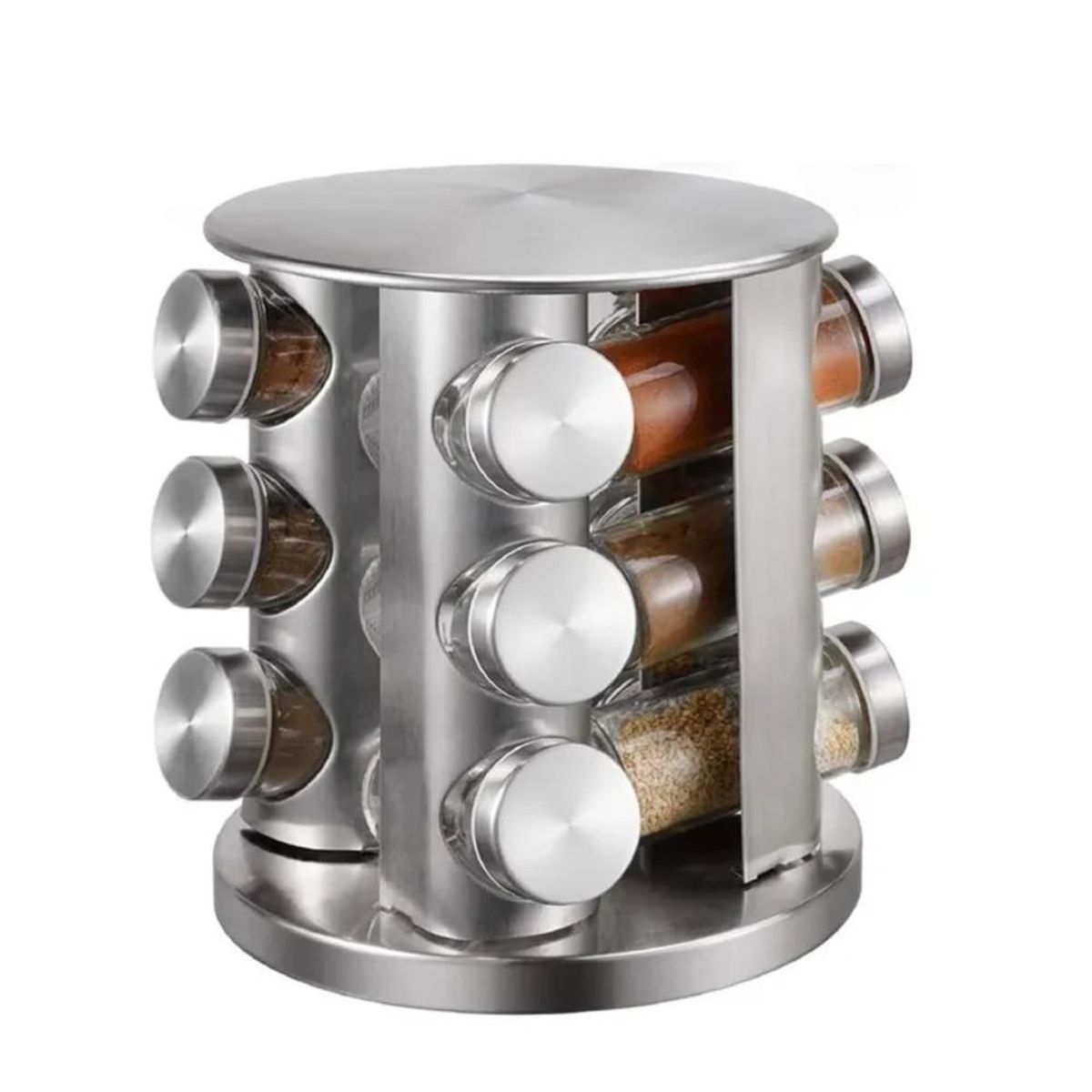 GENERICO - Set de Condimenteros 12 Frascos Con Base Giratorio - 90390404