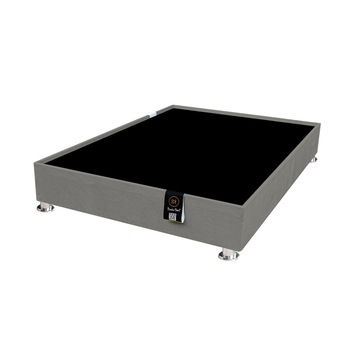 BARAKA HOME - Base De Cama Encajonado Luton 2 Plz - Gris Oscuro