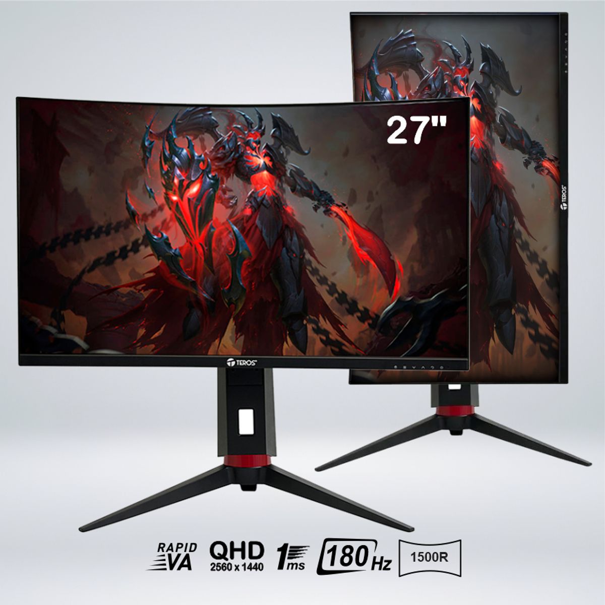 TEROS - MONITOR GAMER CURVO TEROS TE-2767G  QHD 27 " VA 180HZ 1MS