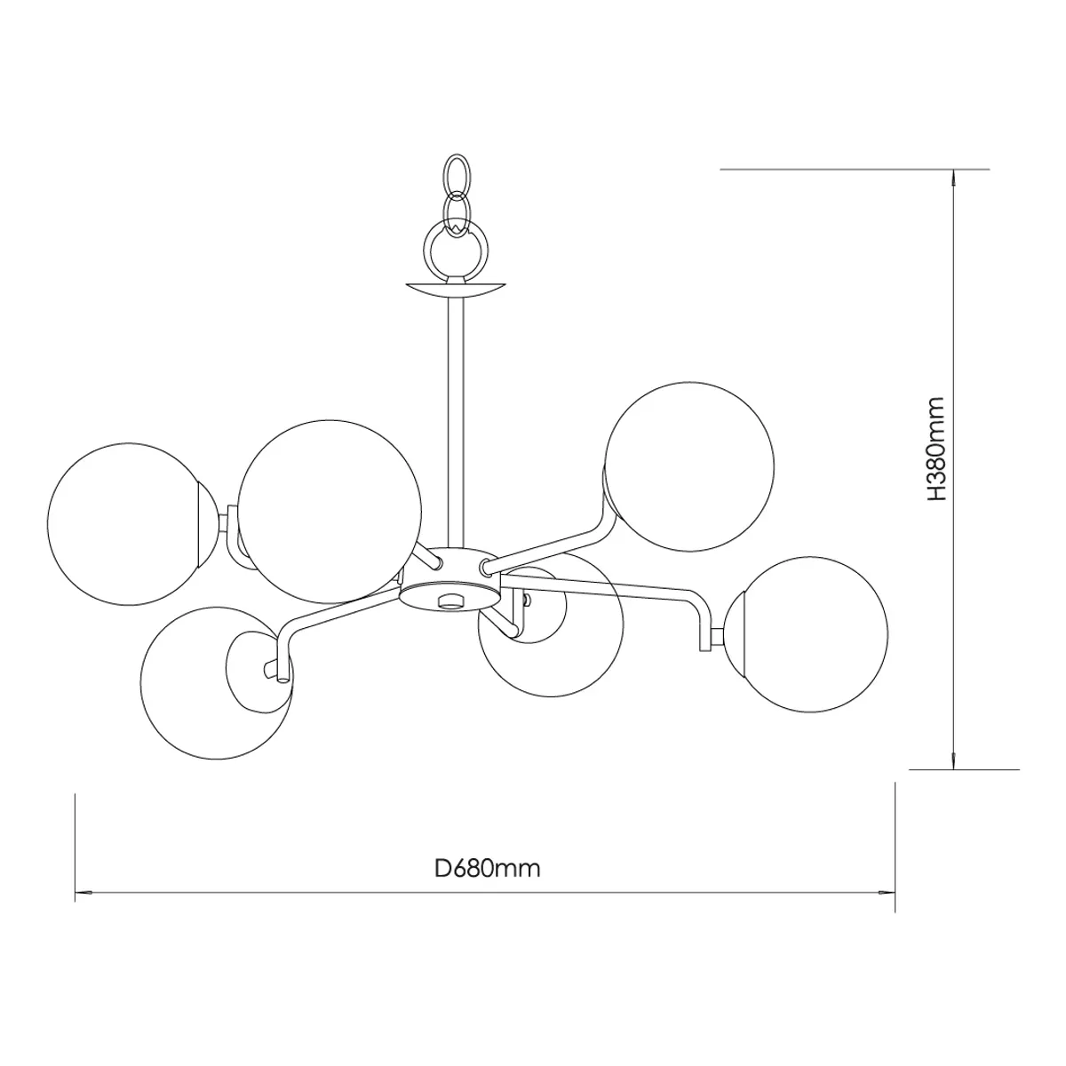 GENERICO - Lámpara Colgante Elisa Silver