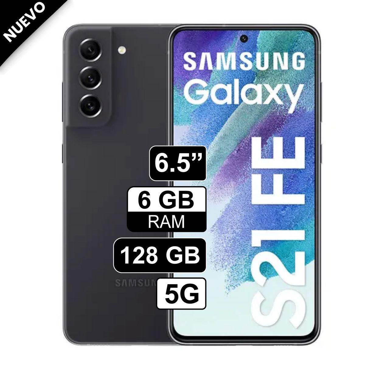 SAMSUNG - Celular Libre Samsung S21 FE 5G 64 128GB 6GB RAM Gris