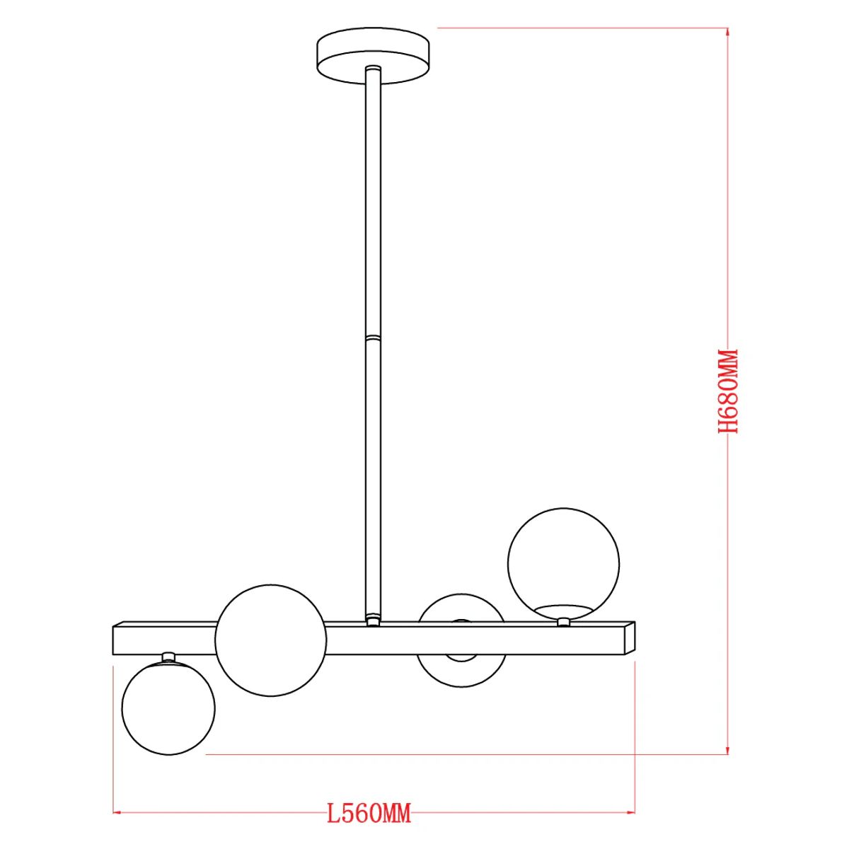GENERICO - Lámpara Colgante Nati Gold
