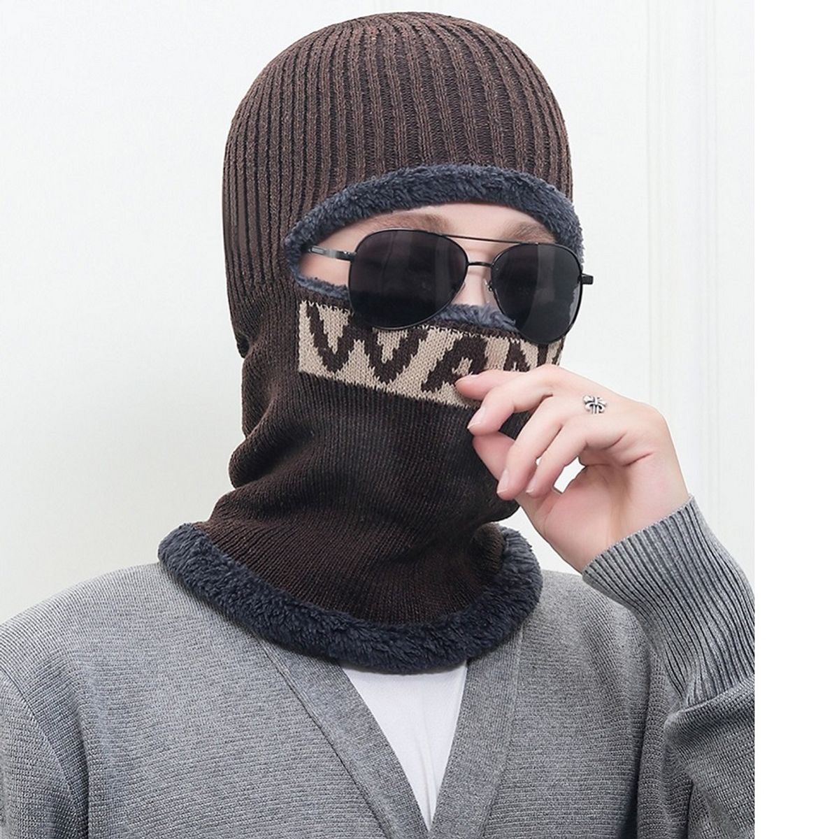 GENERICO - Gorra con cuellera pasamontaña Wong