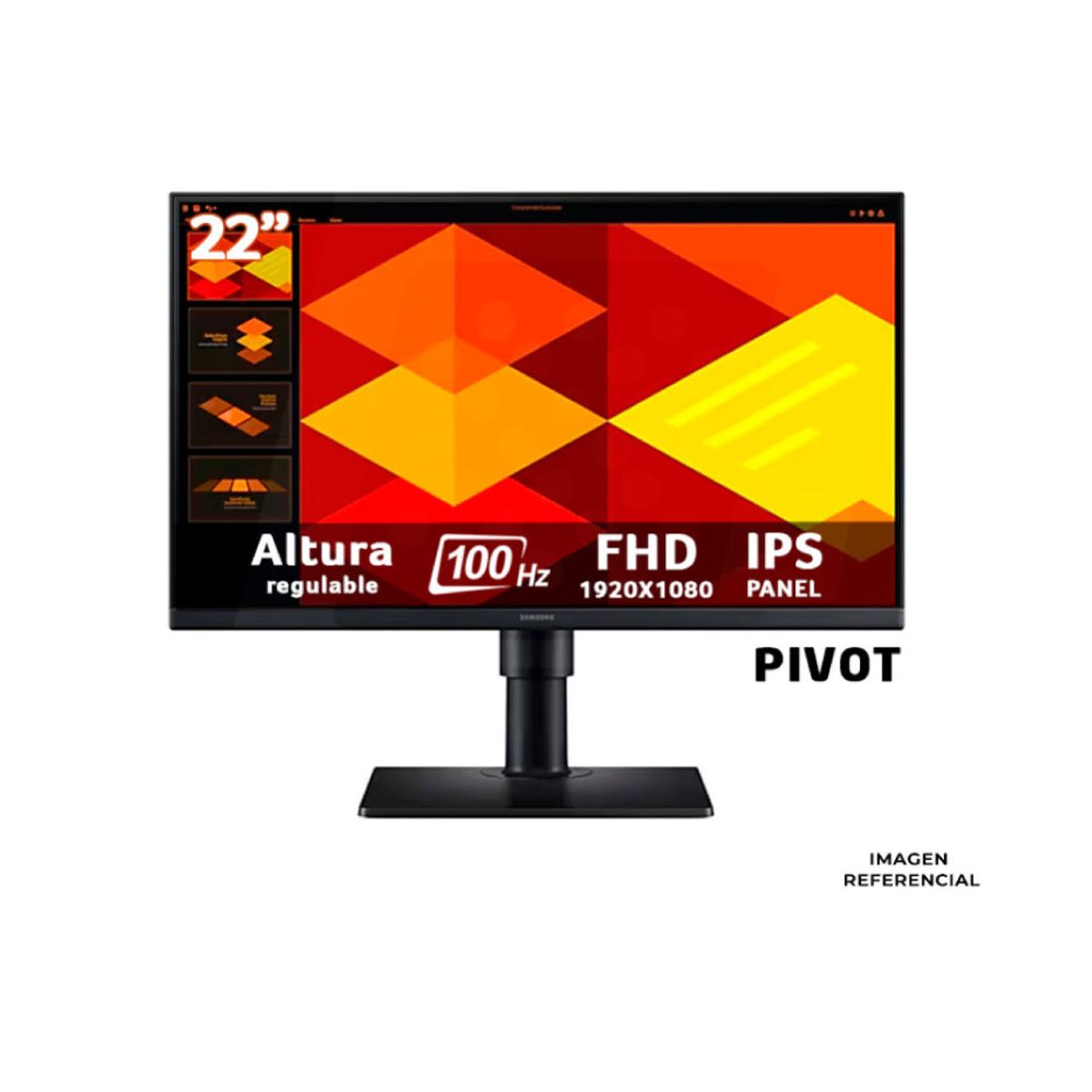 SAMSUNG - MONITOR SAMSUNG LS22D400GALXPE Essential S4 22 IPS FHD 100Hz 5ms Pivote