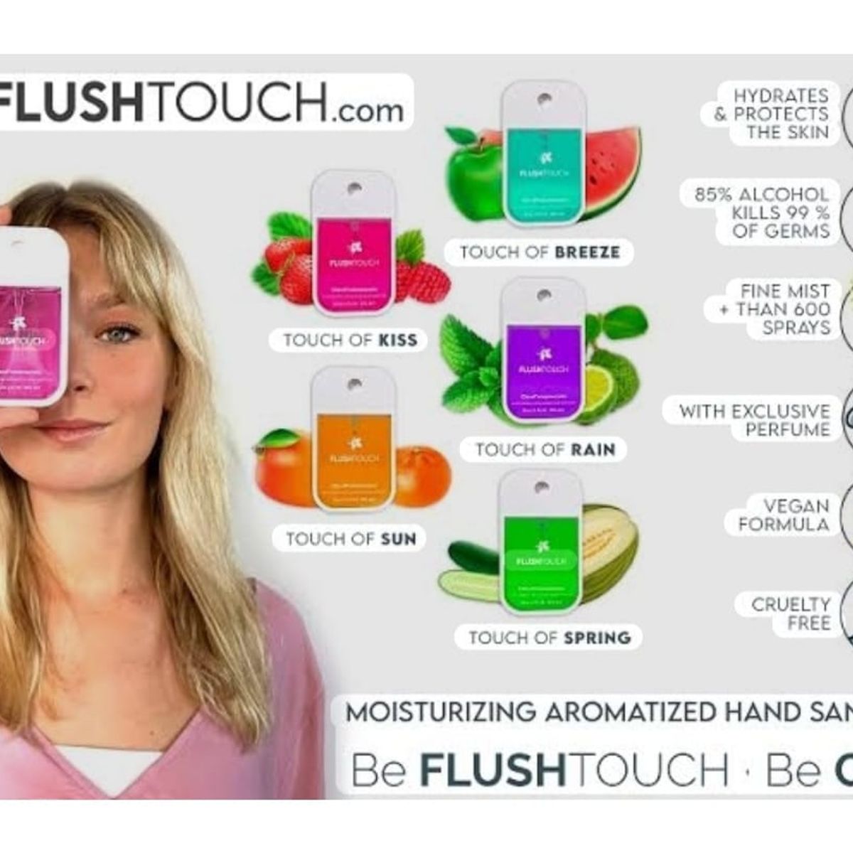 CIEN FRAGANCIAS - BODY MIST BRISA TROPICAL FLUSH TOUCH CIENFRAGANCIAS CIEN ESENCIAS 45ML